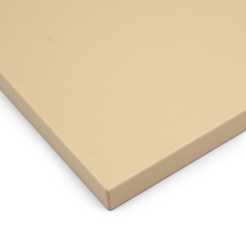 Beige Dekor-Möbelbauplatte mit 2mm starker ABS-Kante für individuelle Möbelanfertigungen.