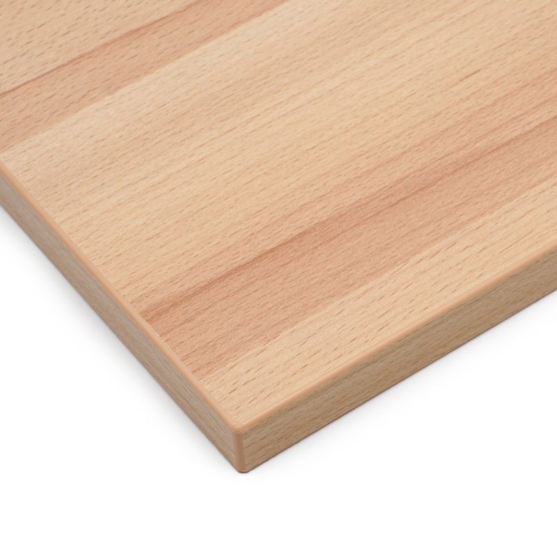 Dekor-Möbelbauplatte in Buche Natur mit 2mm starker ABS-Kante für individuelle Möbelanfertigungen.​