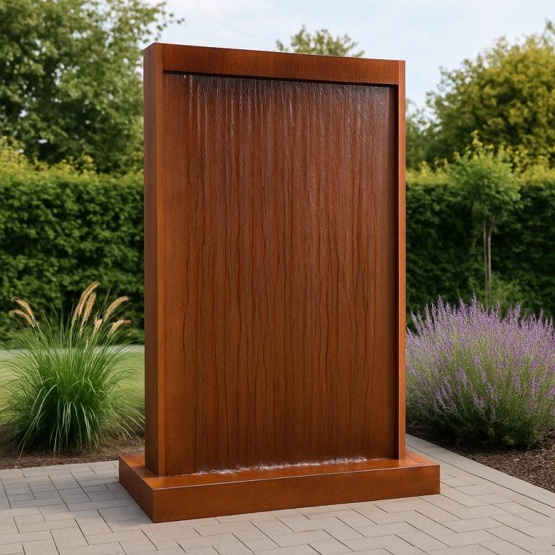 Wasserwand aus Cortenstahl