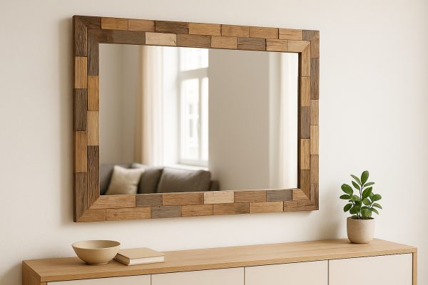 DIY-Spiegelrahmen aus Holzresten