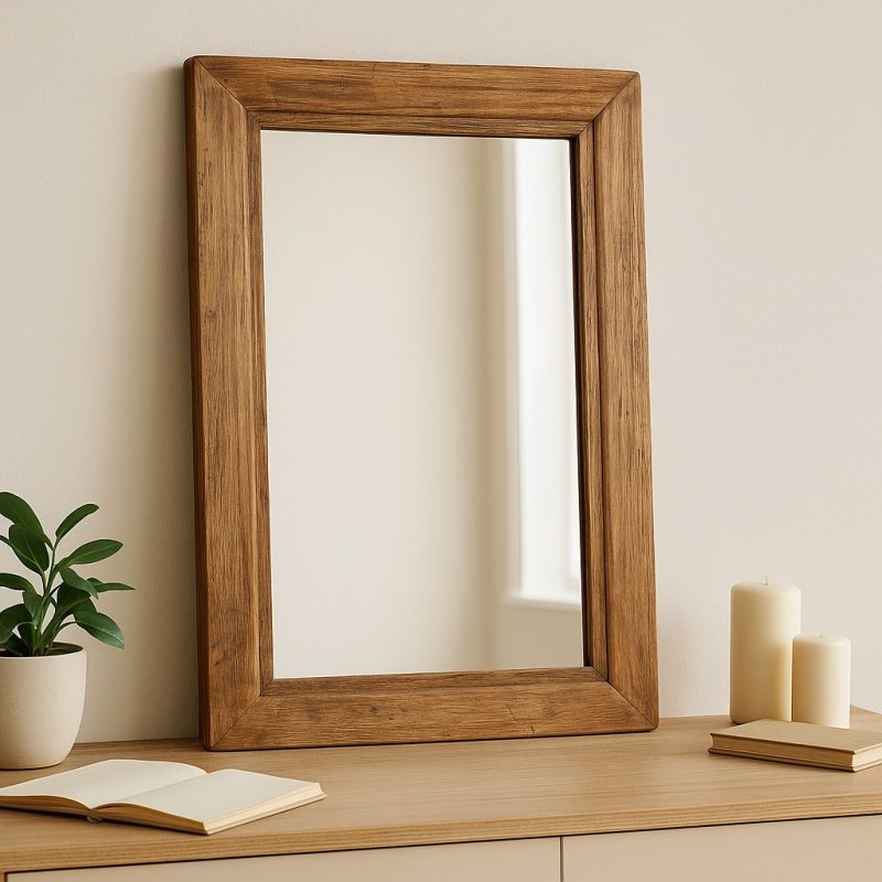 Vintage-Rahmen wird mit neuem Spiegelglas