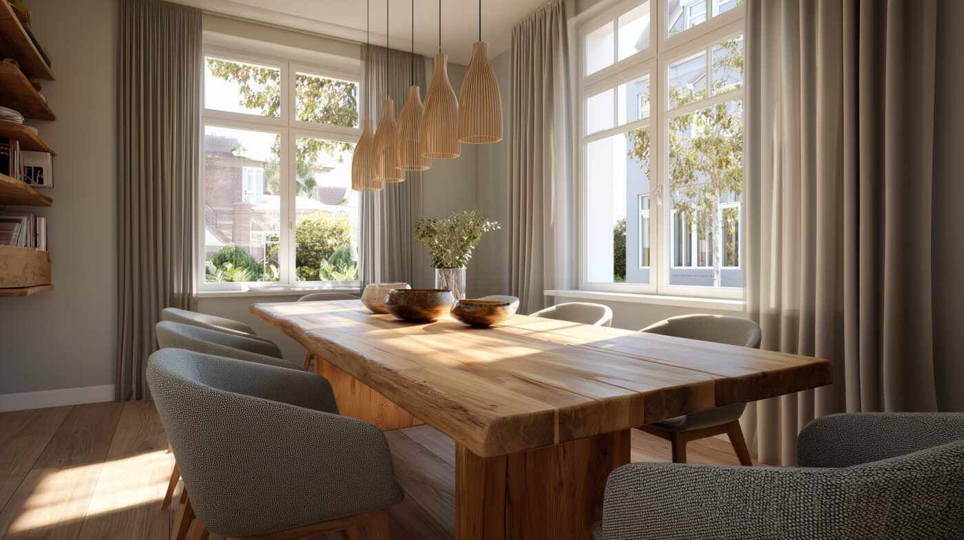 Maßgefertigter Esstisch aus Wildeiche.