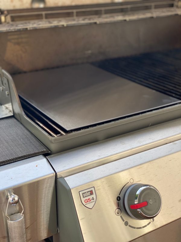 Edelstahl Grillplatte nach Mass.