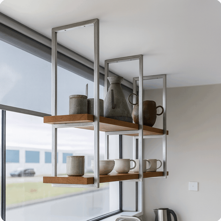 Klare Linien, schwebendes Design – verbindet Stabilität mit moderner Leichtigkeit.