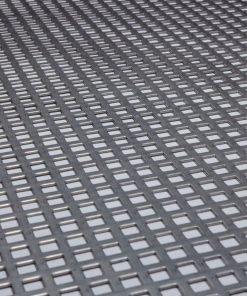 Quadratisches Lochblech aus Edelstahl V2A, Qg 5-8.