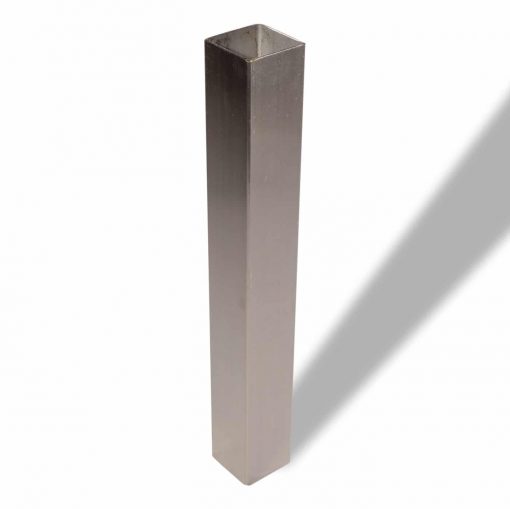 Edelstahl V2A Quadrat-Rohr 40 × 40 mm, 1,5 mm Wandstärke