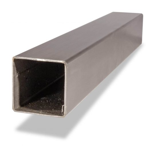 Edelstahl V2A Quadrat-Rohr 40 × 40 mm, 1,5 mm Wandstärke