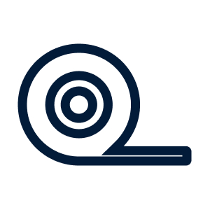 Icon einer Rolle Kreppband (Klebeband).
