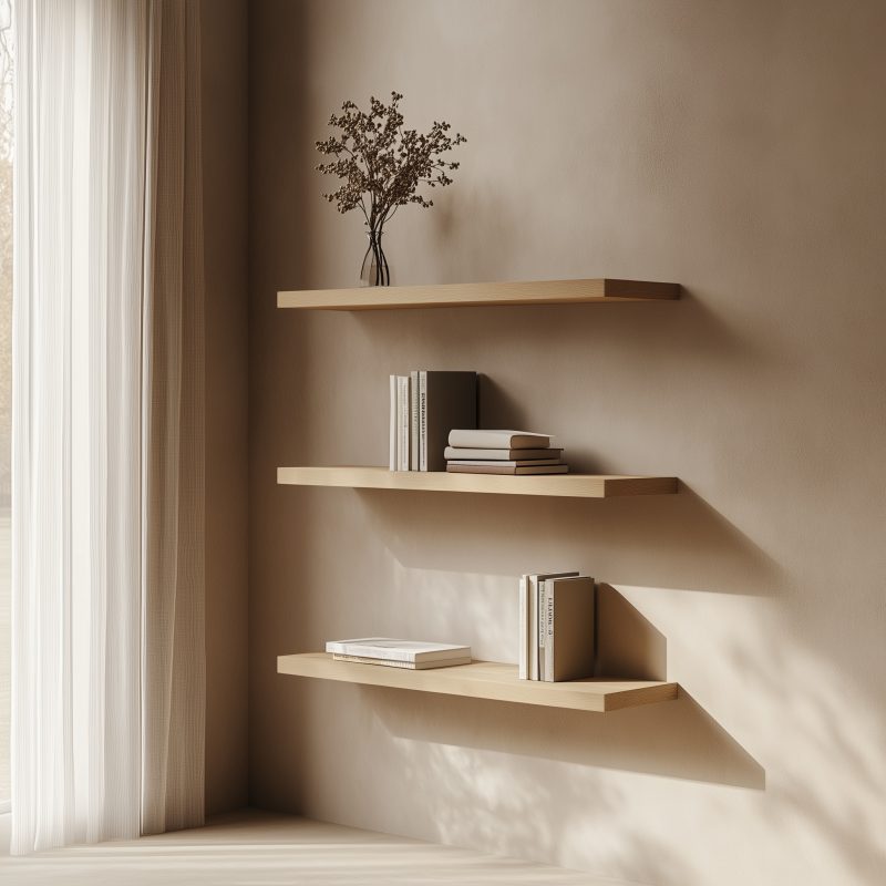 Offenes Regalsystem aus Furnierholz