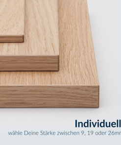 Stärken der Furnierplatten in der Übersicht.