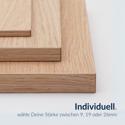 Stärken der Furnierplatten in der Übersicht.