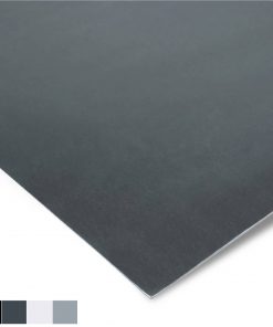 Farbfächer mit Alutafeln in GBD Alu glatt, präsentiert in verschiedenen Grautönen zur Veranschaulichung von Farbvarianten.​