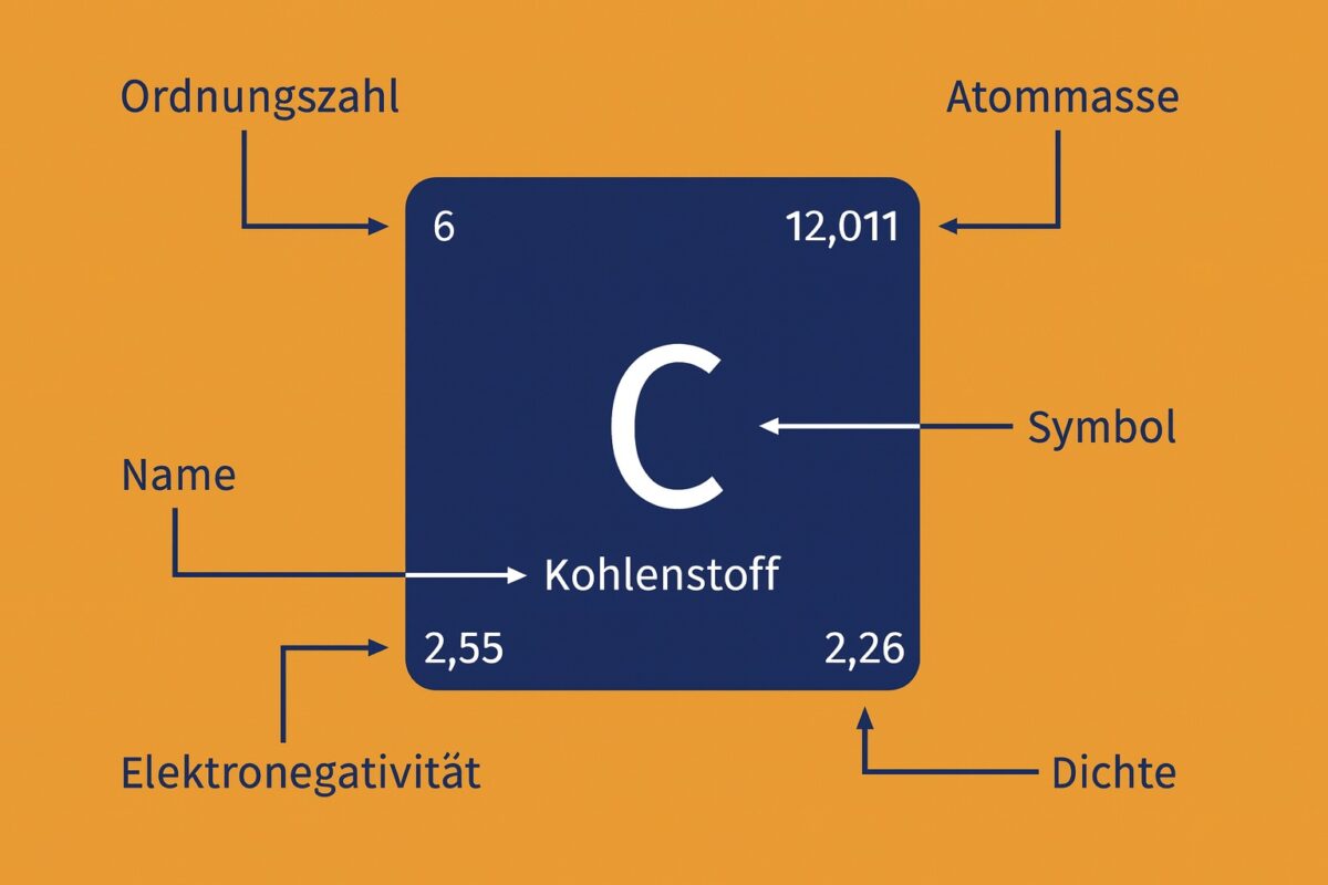 Kohlenstoff im Periodensystem.