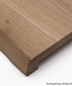 Massivholzplatte Eiche aufgedoppelt baumkante