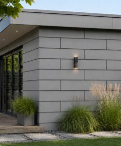 Modernes Gartenhaus mit Fassadenverkleidung aus HPL