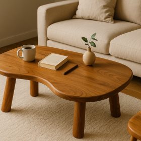 Couchtisch mit geschwungener Form