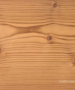 Gebürstetes Retrotimber Brett aus Echtholz mit rustikaler, strukturierter Oberfläche in Nahaufnahme.