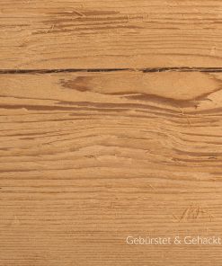 Detailansicht eines gebürsteten Retrotimber Bretts mit sichtbarer Holzmaserung und strukturierter Oberfläche.