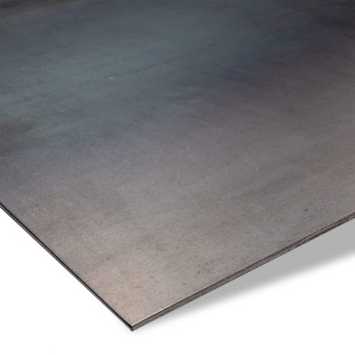 Gezundertes Schwarzstahl-Blech 3 mm als präziser Zuschnitt für Metallbau, Werkstätten und Konstruktionen.