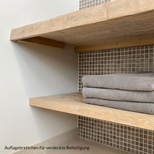 Auflagebrettchen für verdeckte Befestigung