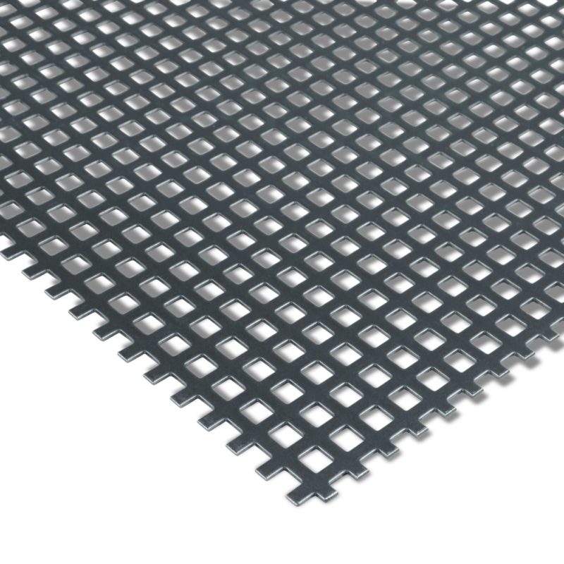 Lochblech aus Stahl - quadratisch gestanzt.