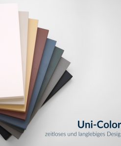 Uni-Color-Farbvergleich von Dekorplatten.