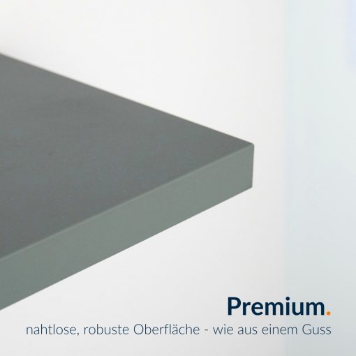 Ein Wandregal mit präzise laserverschweißten Kanten für nahtlose Optik und hohe Stabilität.