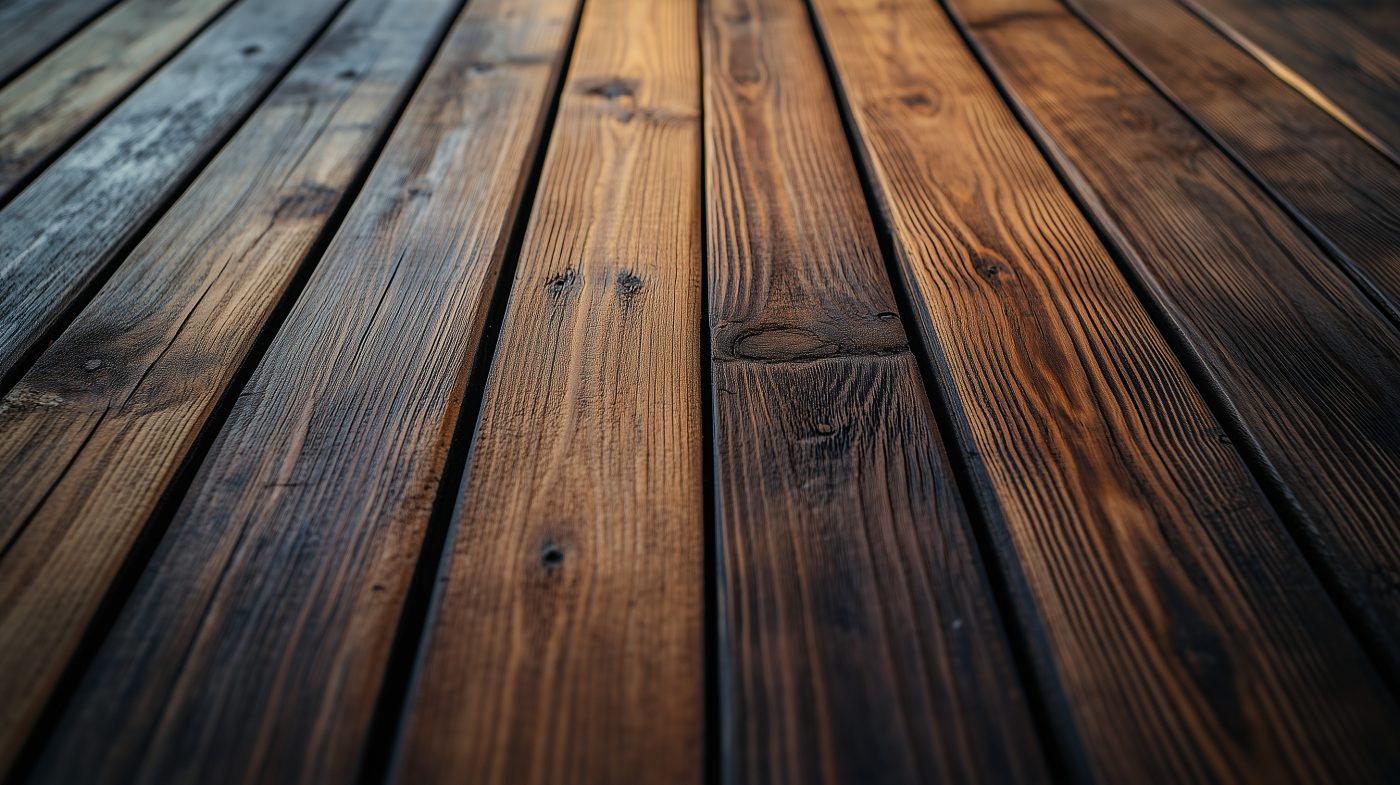 Geölte Holzmaserung in Nahaufnahme