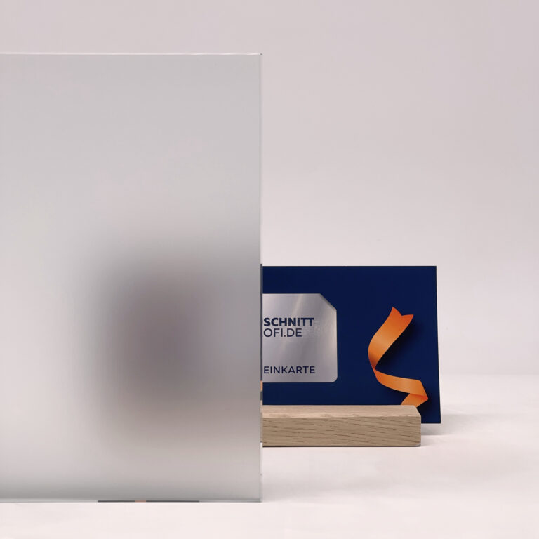 ZP Gutschein hinter Milchglas.