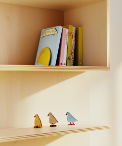 Multiplexplatten verbaut in einem Bücherregal
